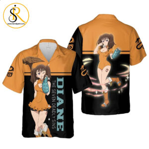 Diane the Serpent Sin of Envy Hawaiian Shirt The Seven Deadly Sins Anime Shirt for Men Women SeratyArt