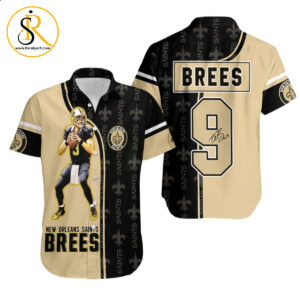 Drew Brees 9 New Orleans Saints Signature 3D Hawaiian Shirt Aloha Shirt for Men Women SeratyArt