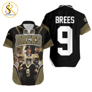 Drew Brees New Orleans Saints Team Hawaiian Shirt Aloha Shirt for Men Women SeratyArt