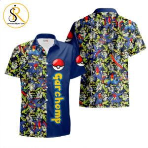 Garchomp Hawaiian Shirts Custom Anime Merch Clothes for Men Women SeratyArt