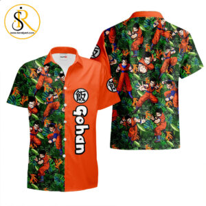 Gohan Hawaiian Shirts Custom Anime Merch Clothes for Men Women SeratyArt