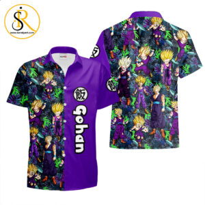 Gohan Super saiyan Hawaiian Shirts Custom Anime Merch Clothes for Men Women SeratyArt