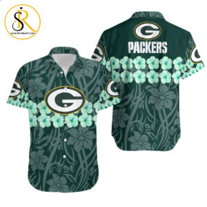 Green Bay Packers Flower and Logo Hawaii Shirt for Men Women SeratyArt