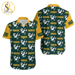 Green Bay Packers Mickey and Flowers Hawaii Shirt for Men Women SeratyArt