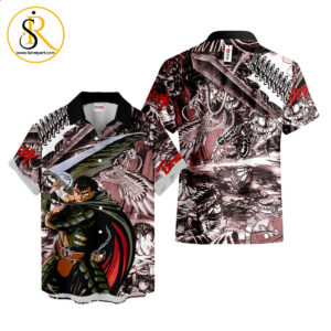Guts Hawaiian Shirts Berserk Custom Anime Clothes for Men Women 2 SeratyArt