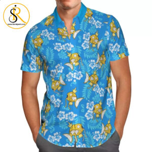 Magikarp Tropical Floral Hawaiian Shirt Anime Shirt for Men Women SeratyArt