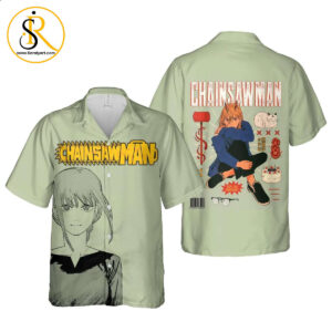 Makima Say No To Veggies Hawaiian Shirt Chainsaw Man Anime Shirt for Men Women SeratyArt