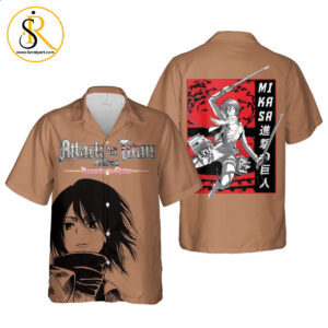 Mikasa Ackerman Attack On Titan Humanity In Chains Hawaiian Shirt Anime Shirt for Men Women SeratyArt