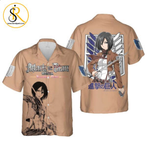 Mikasa Ackerman Survey Corps Hawaiian Shirt Attack On Titan Anime Shirt for Men Women SeratyArt
