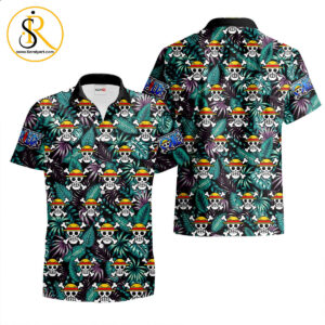 Monkey D Luffy Symbol Hawaiian Shirts Custom Anime Merch Clothes for Men Women SeratyArt