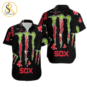 Monster Energy Logo For Lovers Boston Red Sox Hawaiian Shirt Aloha Shirt for Men Women SeratyArt