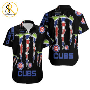 Monster Energy Logo For Lovers Chicago Cubs Hawaiian Shirt Aloha Shirt for Men Women SeratyArt