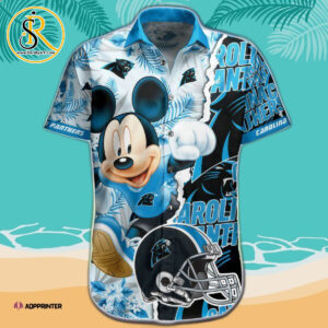 NFL Carolina Panthers Hawaiian Shirt Mickey 3D SeratyArt