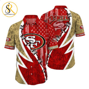 NFL San Francisco 49ers Hawaiian Shirt Graphic American Flag Print This Summer Gift For Fans SeratyArt