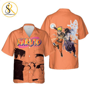 Naruto And Sasuke Hawaiian Shirt Anime Shirt for Men Women SeratyArt