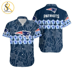 New England Patriots Flower and Logo Hawaii Shirt for Men Women SeratyArt