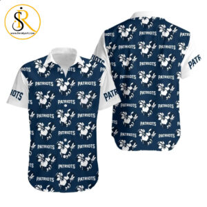 New England Patriots Mickey and Flowers Hawaii Shirt for Men Women SeratyArt