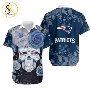 New England Patriots Skull NFL Gift For Fan Hawaiian Shirt Aloha Shirt for Men Women SeratyArt