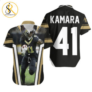 New Orleans Saints Alvin Kamara 41 Hawaiian Shirt Aloha Shirt for Men Women SeratyArt