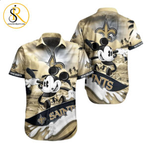 New Orleans Saints NFL Hawaiian Shirt Mickey Graphic 3D Printed Gift For Fans SeratyArt
