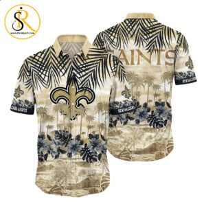 New Orleans Saints NFL Hawaiian Shirt Style Tropical Pattern Summer For Awesome Fans SeratyArt