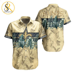 New Orleans Saints NFL Hawaiian Shirt Tropical Pattern Graphic Gift For Fan NFL Enthusiast SeratyArt