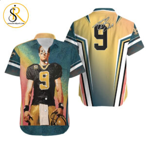 New Orleans Saints Oil Painting Drew Brees 9 Hawaiian Shirt Aloha Shirt for Men Women SeratyArt