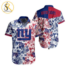 New York Giants NFL Beach Shirt Graphic Floral Pattern Print This Summer Hawaiian Shirt SeratyArt