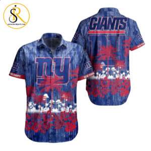 New York Giants NFL Hawaii Graphic Tropical Pattern Style Summer Hawaiian Shirt SeratyArt