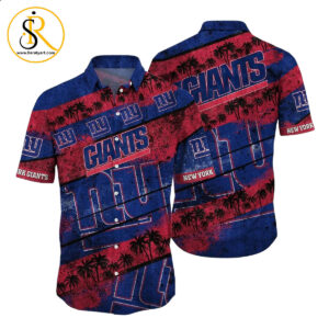 New York Giants NFL Hawaiian Shirt Graphic Tropical Pattern Short Sleeve Summer For Fans SeratyArt