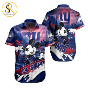 New York Giants NFL Hawaiian Shirt Mickey Graphic 3D Printed Gift For Fans SeratyArt