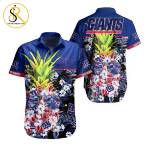 New York Giants NFL Tropical Pattern Pineapple Design Hawaiian Shirt New Trending For Men Women SeratyArt