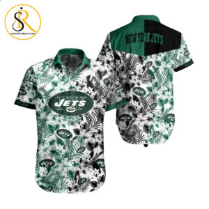 New York Jets NFL Beach Shirt Graphic Floral Pattern Print This Summer Hawaiian Shirt SeratyArt
