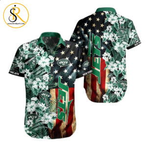 New York Jets NFL Graphic US Flag Flower Hawaiian Shirt New Trends Summer Gift Ever Fans SeratyArt