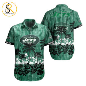 New York Jets NFL Hawaii Graphic Tropical Pattern Style Summer Hawaiian Shirt SeratyArt