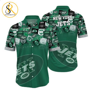 New York Jets NFL Hawaiian Shirt Trends Summer Short Sleeve Button Down Shirt For Sports Fans SeratyArt