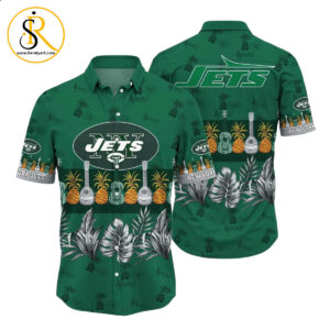 New York Jets NFL Hawaiian Shirt Tropical Pattern Graphic Trends Summer Gift For Fan NFL SeratyArt