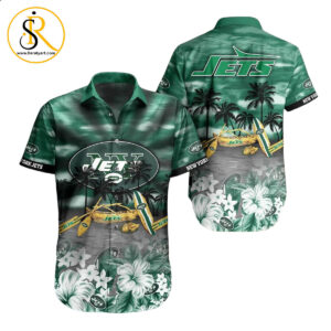 New York Jets NFL Hawaiian Shirt Tropical Pattern Summer For NFL Football Fans SeratyArt