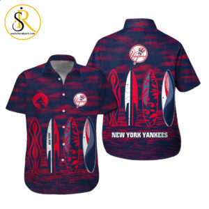 New York Yankees Hawaiian Shirt Aloha Shirt for Men Women and Shorts SeratyArt