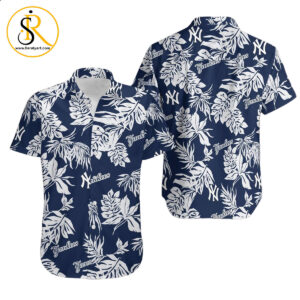 New York Yankees Tropical Flower Short Sleeve Hawaiian Aloha Hawaiian Shirt Aloha Shirt for Men Womens Aloha Hawaiian Shirt Aloha Shirt for Men Womens SeratyArt