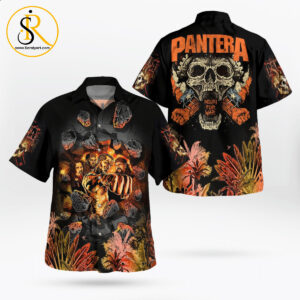 Pantera Skull Tropical Hawaii Shirt Aloha Shirt For Men Women SeratyArt