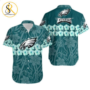 Philadelphia Eagles Flower and Logo Hawaii Shirt for Men Women SeratyArt