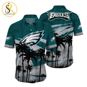 Philadelphia Eagles NFL Hawaii Shirt Graphic Tropical Pattern Short Sleeve Hot Summer SeratyArt