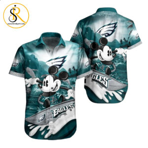Philadelphia Eagles NFL Hawaiian Shirt Mickey Graphic 3D Printed Gift For Fans SeratyArt