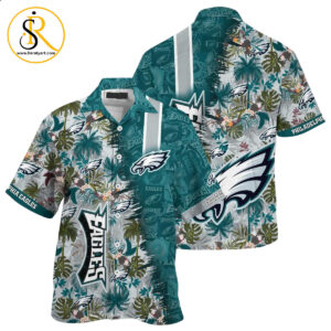Philadelphia Eagles NFL Team Football Beach Shirt Summer Button Down Hawaiian Shirt Fan Ever SeratyArt