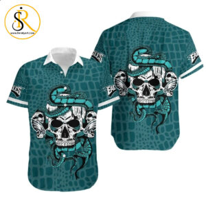 Philadelphia Eagles Snake And Skull Hawaii Shirt for Men Women SeratyArt