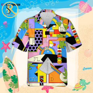 Pink Floyd The Dark Side Of The Moon Geometry Art Cuban Shirt Premium Hawaiian Shirt SeratyArt