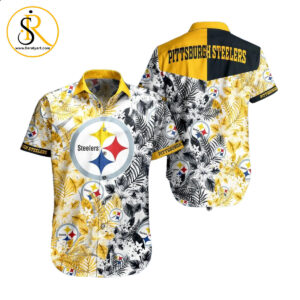 Pittsburgh Steelers NFL Beach Shirt Graphic Floral Pattern Print This Summer Hawaiian Shirt SeratyArt