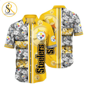 Pittsburgh Steelers NFL Graphic Tropical Pattern Hawaiian Shirt 3D Printed Beach Shirt Summer Gift For Fans SeratyArt