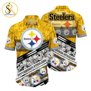 Pittsburgh Steelers NFL Hawaiian Shirt Graphic Tropical Pattern 3D Printed Beach Shirt Summer Gift For Fans SeratyArt
